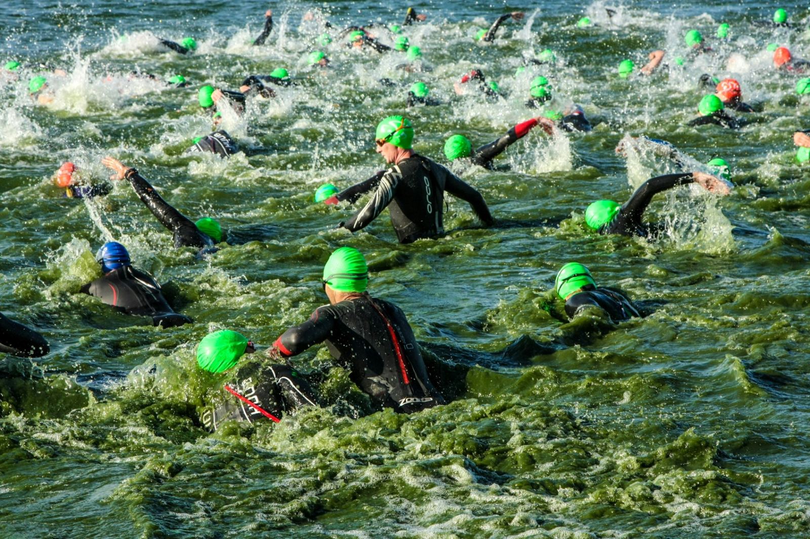 Athlète à l'arrivée d'un Ironman